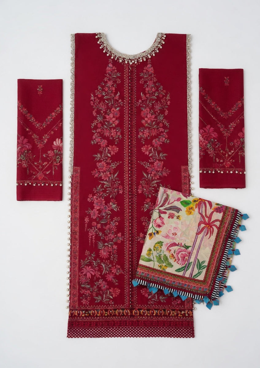Maroon Majesty Embroidered Collection
